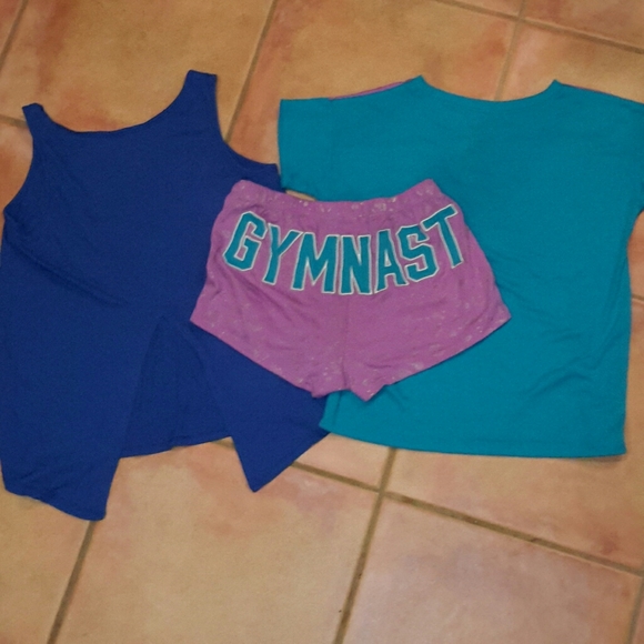 Justice-Set of 3- pajama set and tank top - Picture 2 of 7